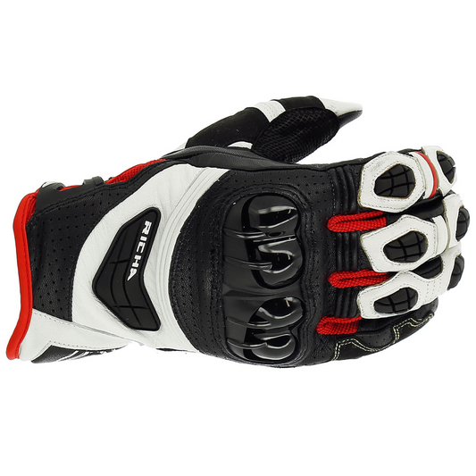 Richa Stealth Evo Gloves - Black/White/Red