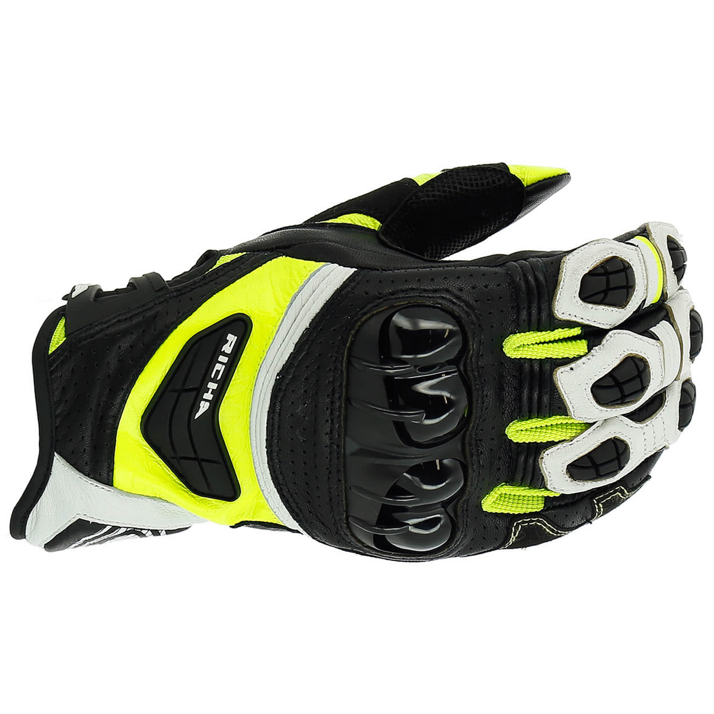 Richa Stealth Evo Gloves - Black/White/Yellow