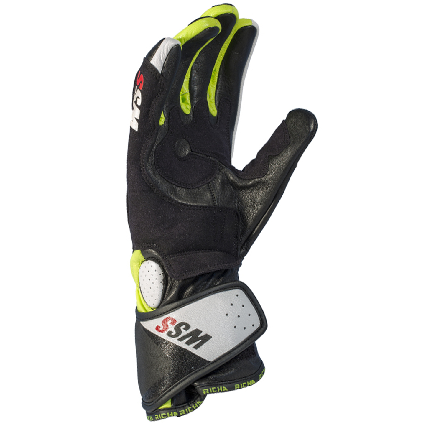 Richa WSS Gloves - Black/White/Yellow