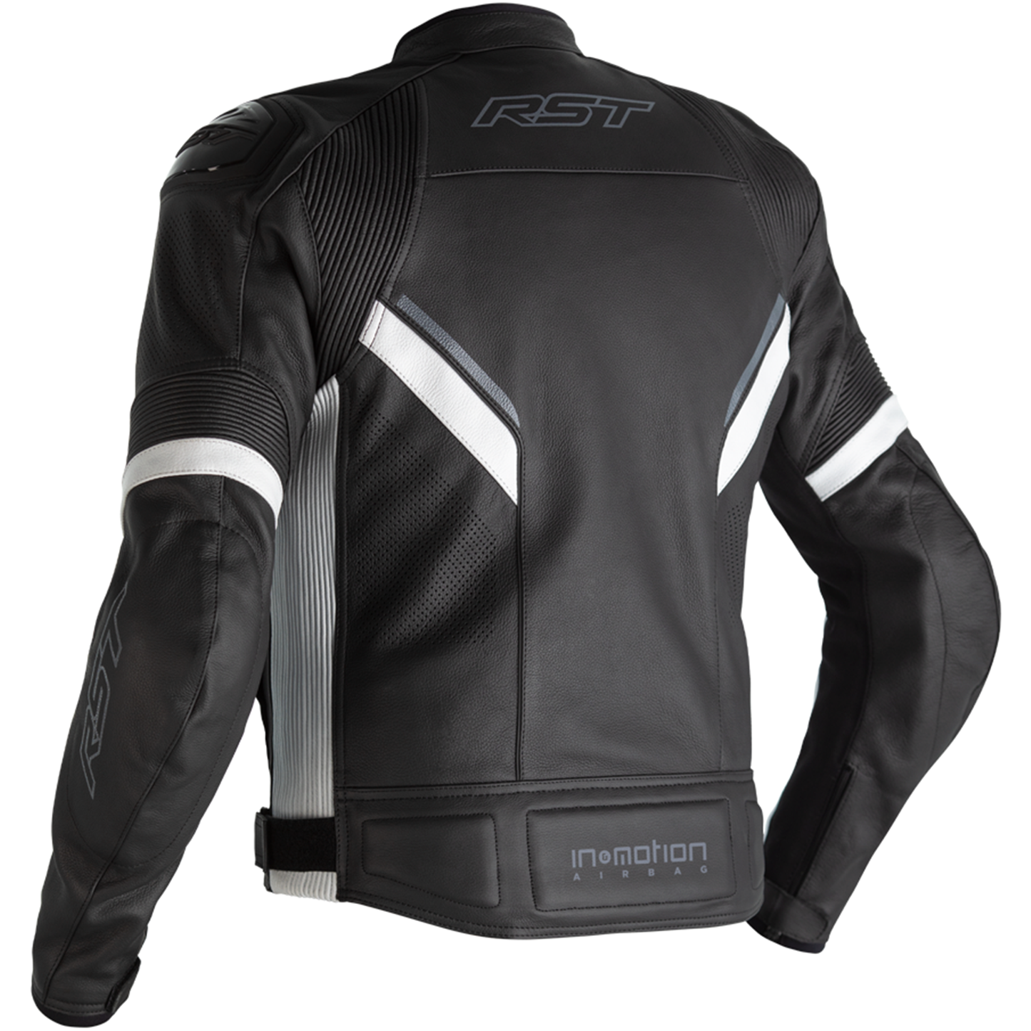 RST Sabre Airbag Leather Jacket - White (2529)