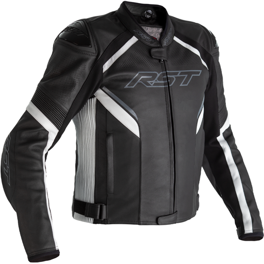 RST Sabre Airbag Leather Jacket - White (2529)