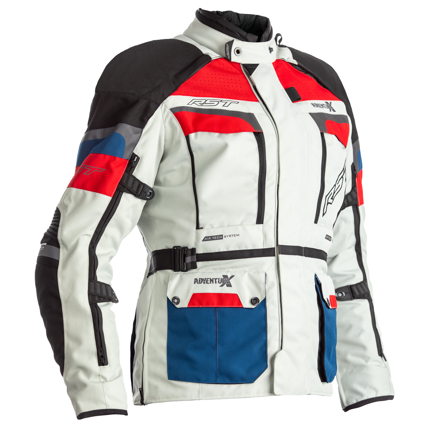 RST Adventure-X CE Ladies Textile Jacket - Ice/Blue/Red