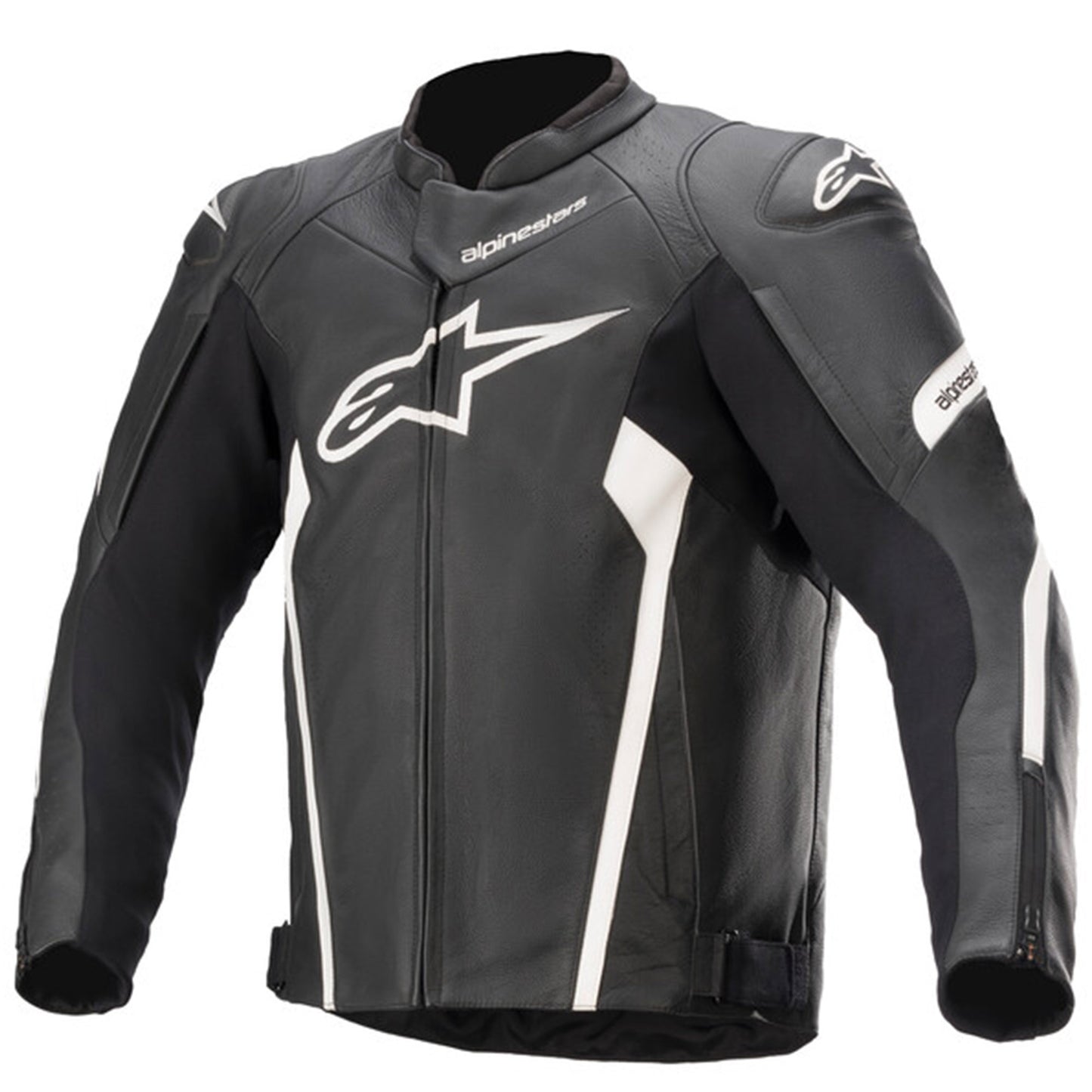 Alpinestars Faster V2 Leather Jacket - Black/White