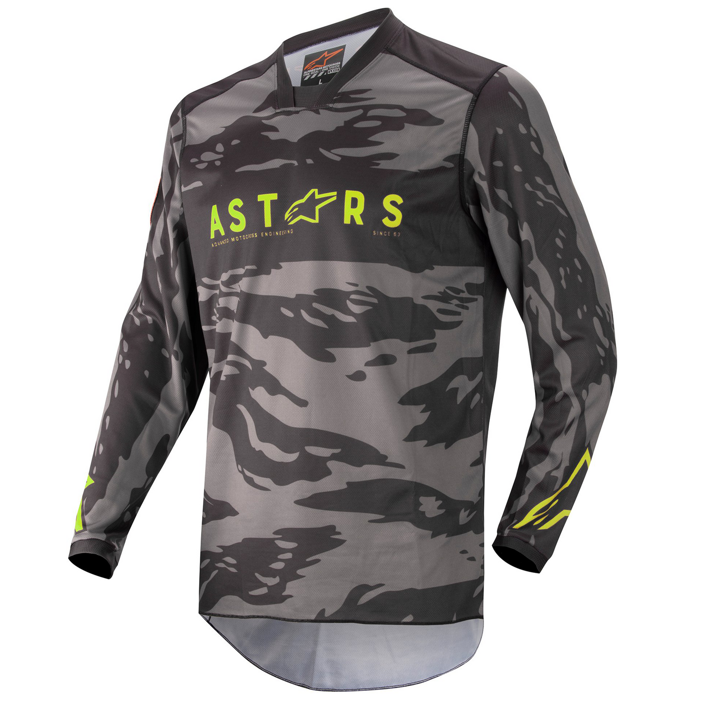 Alpinestars Racer Tactical Motorcross Jersey - Black/Grey Camo/Yellow Flo (1154)