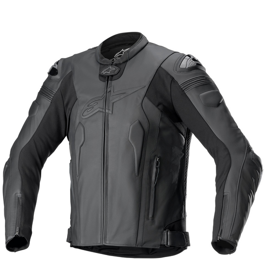 Alpinestars Missile V2 Leather Jacket - Black/Black