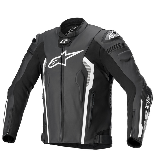 Alpinestars Missile V2 Leather Jacket - Black/White