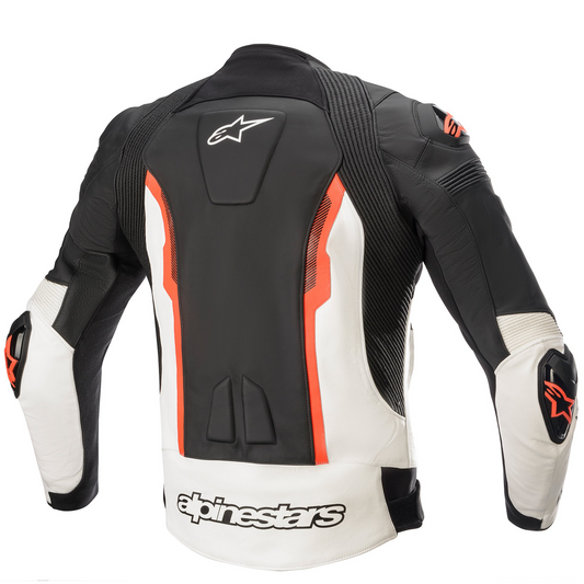 Alpinestars Missile V2 Leather Jacket - Blk/Whi/Red Flo