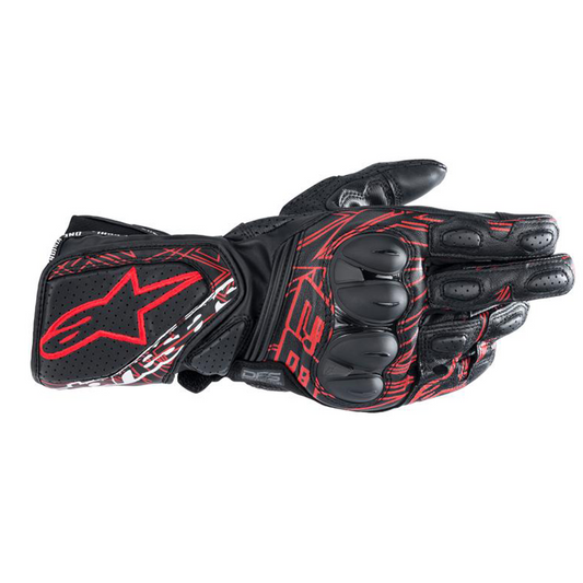 Alpinestars MM93 Twin Ring V2 Leather Gloves - Black/Bright Red
