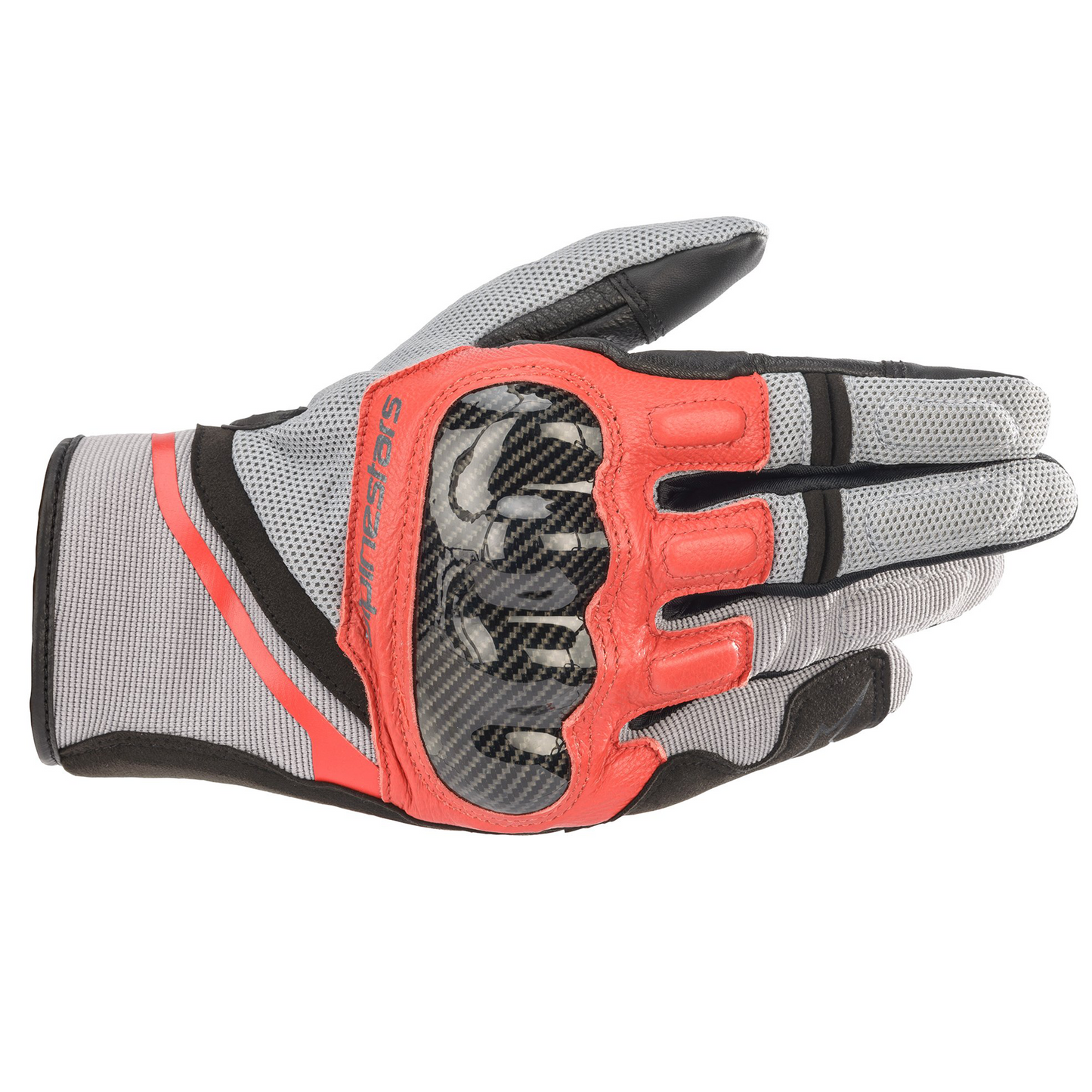 Alpinestars Chrome Gloves - Ash Grey/Black/Bright Red