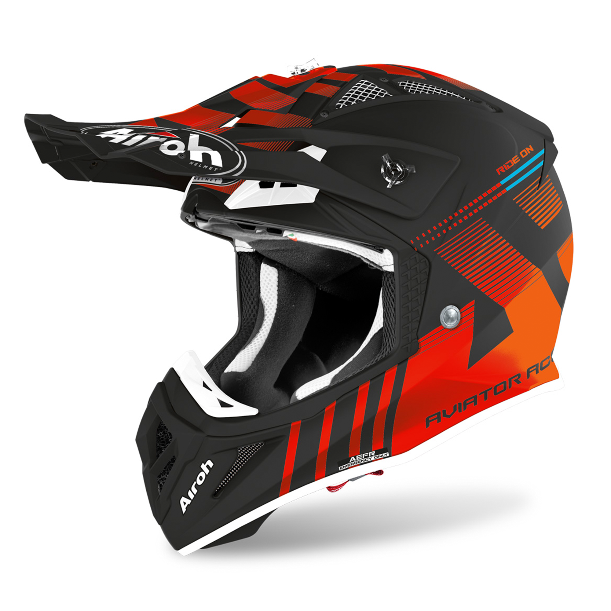 Airoh Aviator Ace Nemesi Orange Matt Off Road Motorcycle Motocross Helmet – Gear Change Online
