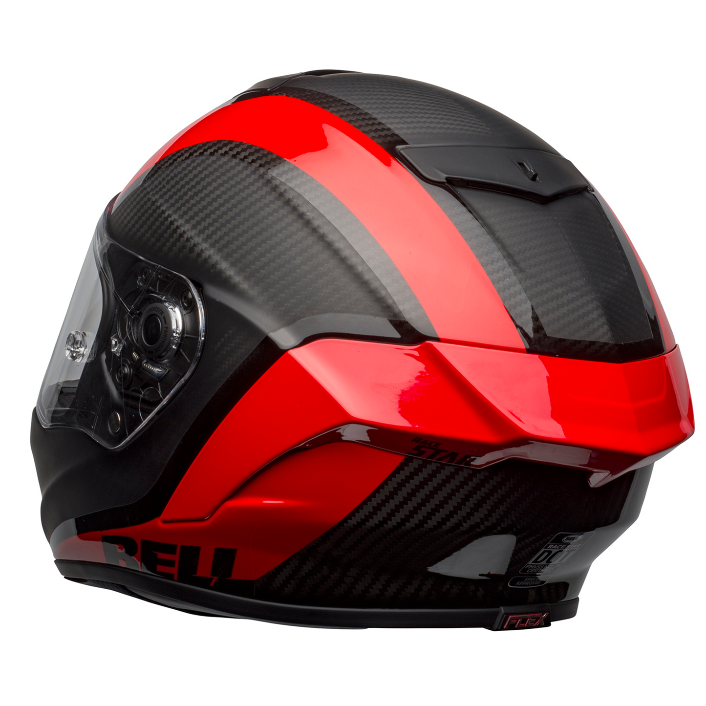Bell Race Star Flex DLX - Tantrum 2 Matt/Gloss Black/Red - Includes Protint Visor