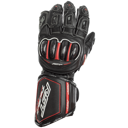 RST TracTech Evo Leather Racing/Riding Gloves - CE Approved - Black
