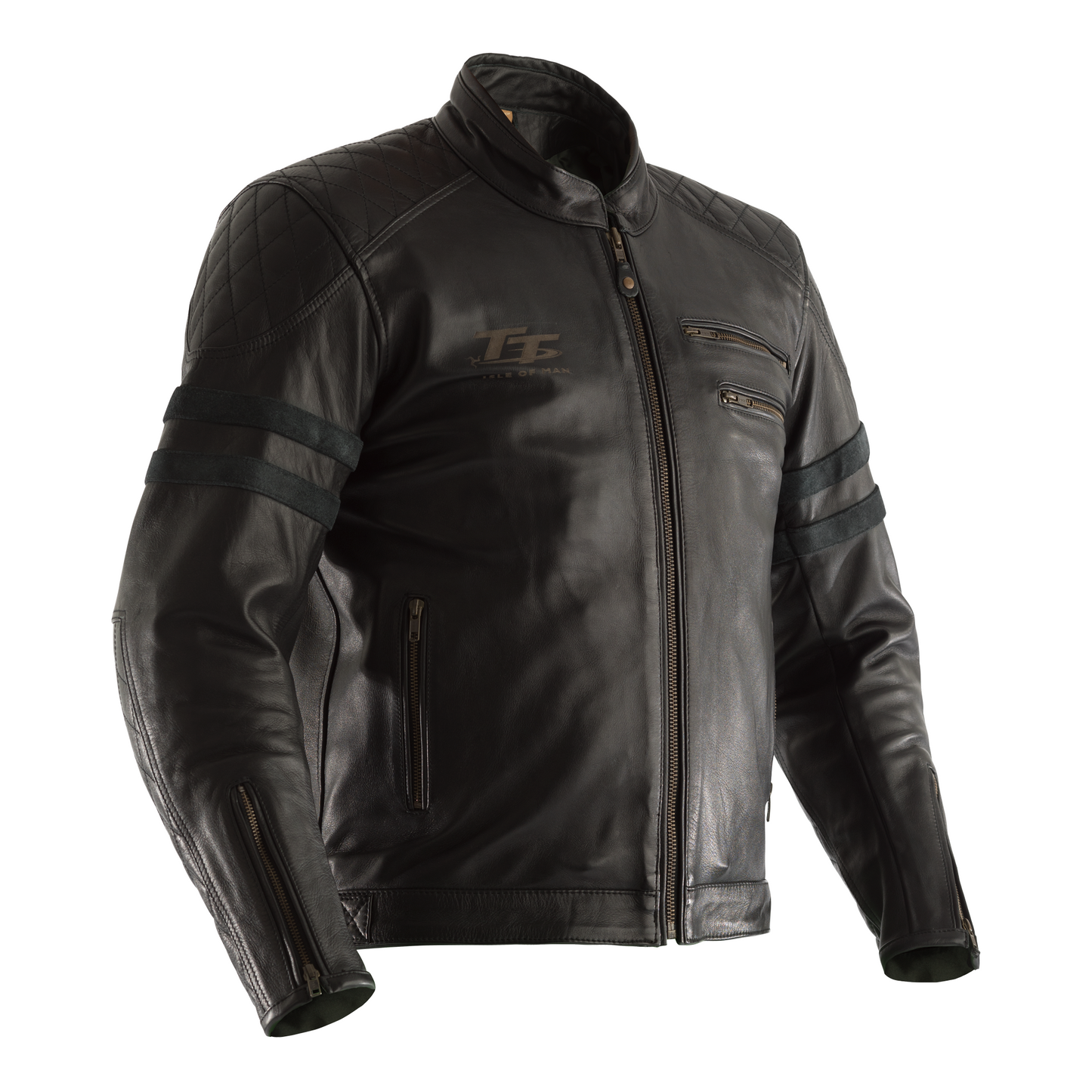 RST IOM TT Hillberry Leather Riding Jacket - CE APPROVED - Black