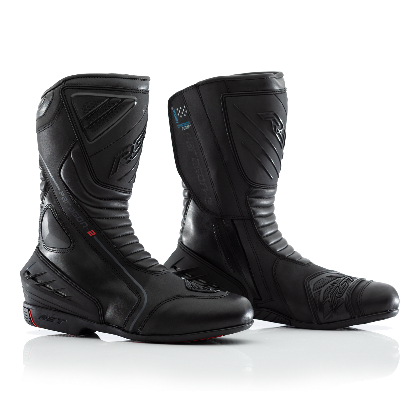 RST Paragon 2 II Leather WaterProof Motorcycle Boots - CE APPROVED - Black