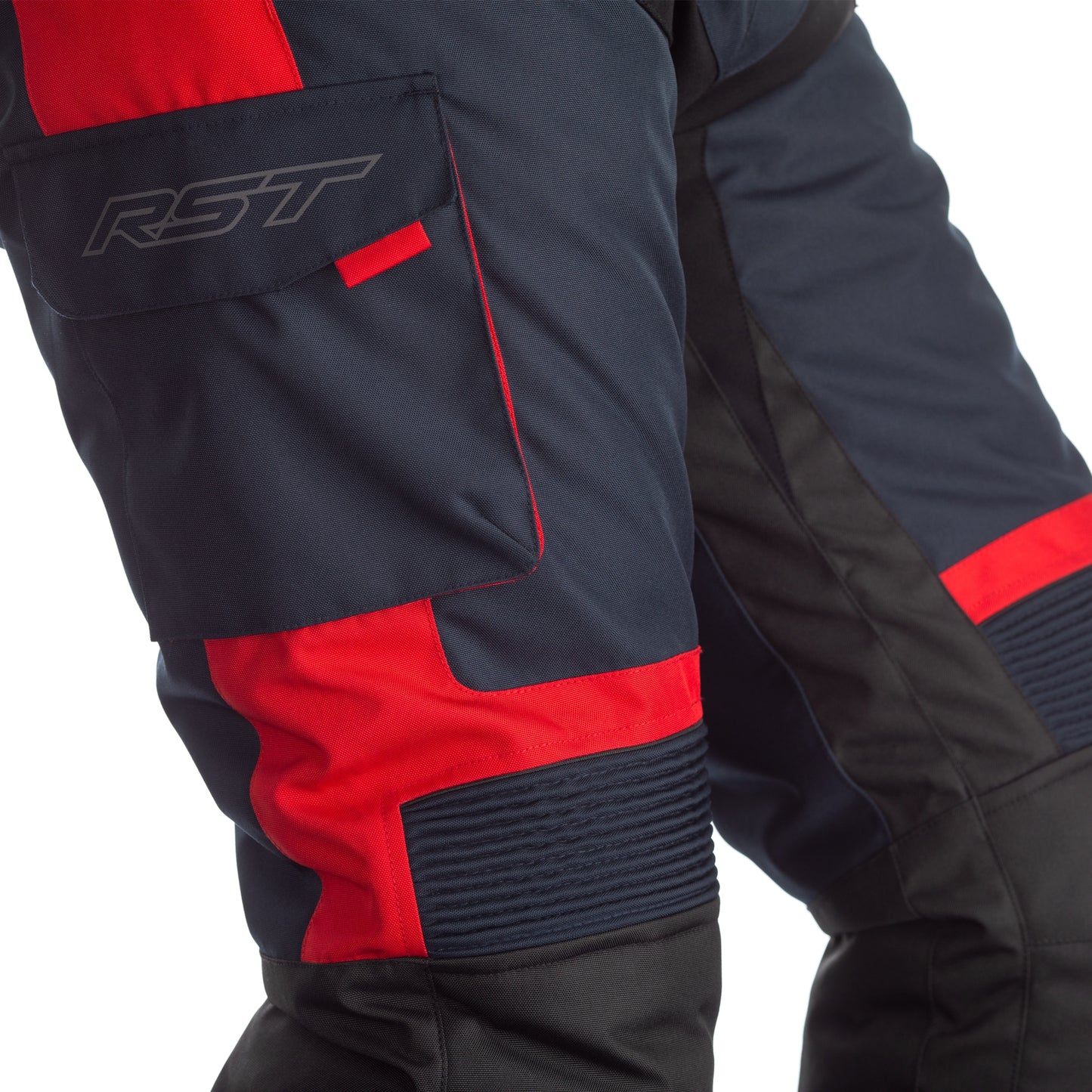 RST Atlas (CE) Mens Waterproof Textile - Regular Length - Jean - Blue / Black / Red