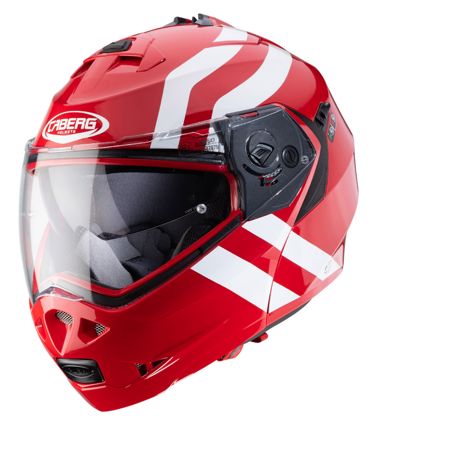 caberg duke ii flip front motorcycle helmet Caberg Duke II Super Legend Red/White Motorcycle Motorbike Helmet – Gear Change Online