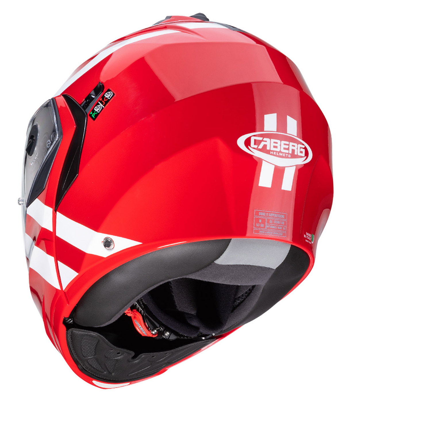 caberg duke helmet white Caberg Duke II Super Legend Red/White Motorcycle Motorbike Helmet – Gear Change Online