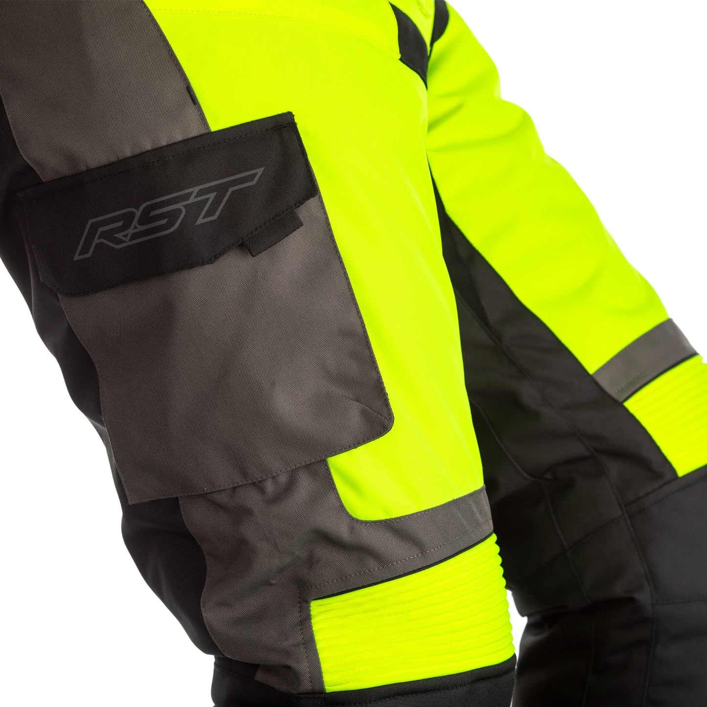 RST Atlas (CE) Men's Waterproof Textile - Regular Length - Jean - Flo Yellow / Black / Grey
