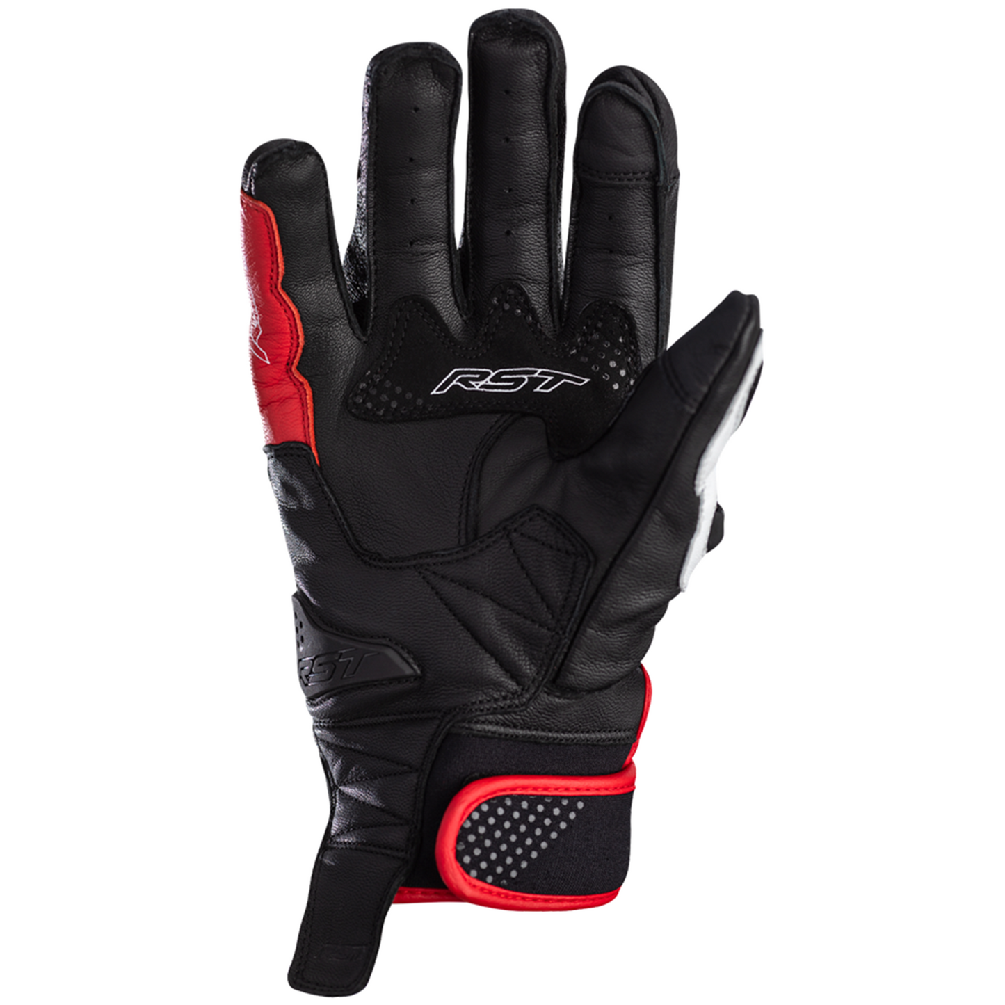 RST Freestyle 2 Leather Riding Gloves - CE APPROVED - Red