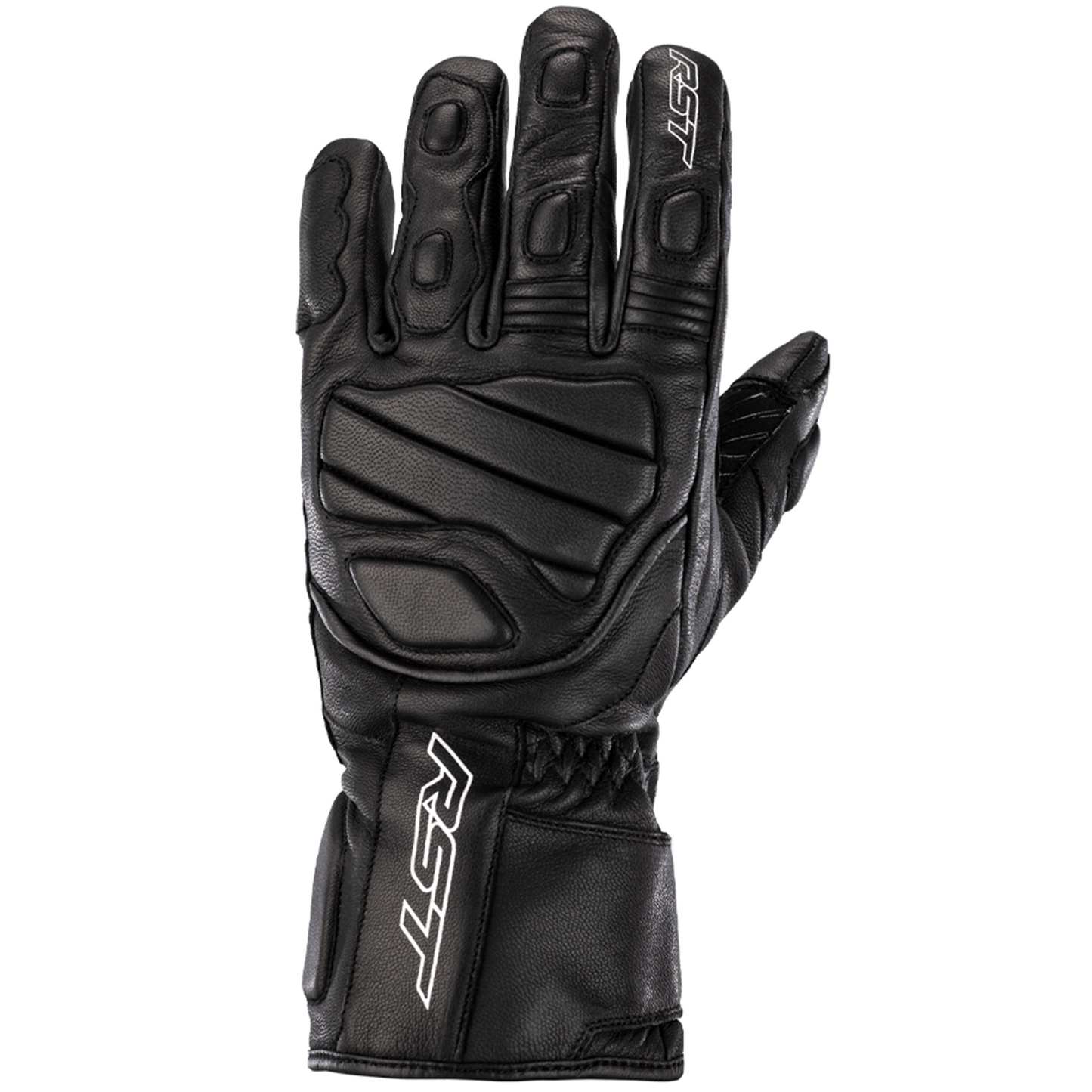 RST Turbine Waterproof Leather Riding Gloves - CE APPROVED - Black
