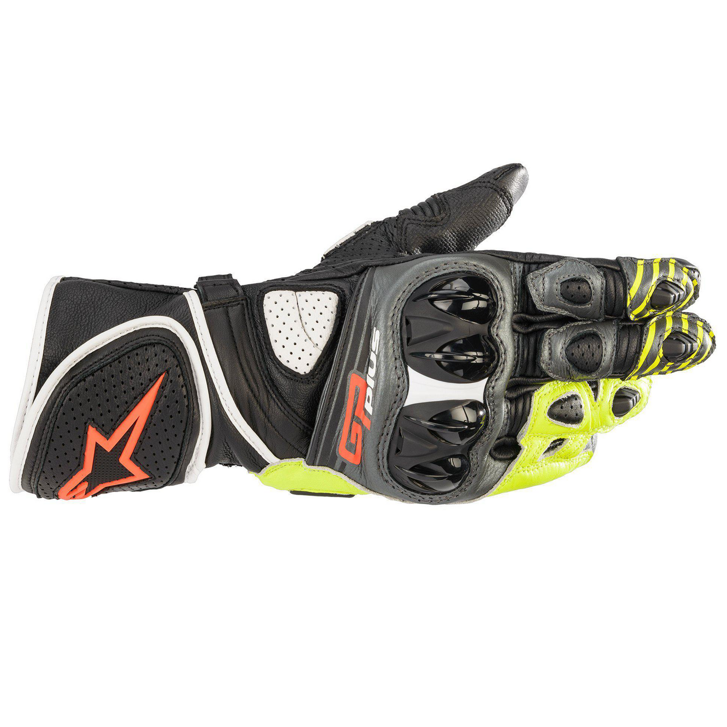 Alpinestars GP Plus R V2 Gloves - Metallic Grey/Blk/Yel/Red Flo