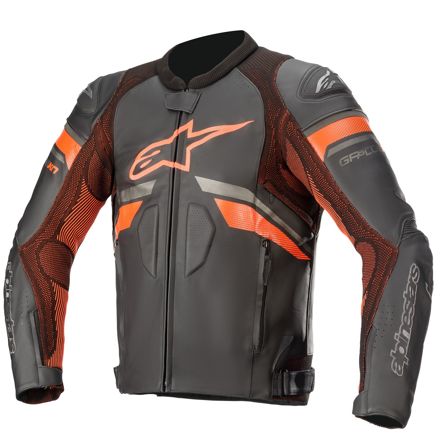 Alpinestars GP Plus R V3 Rideknit Leather Jacket Black/Red Flo