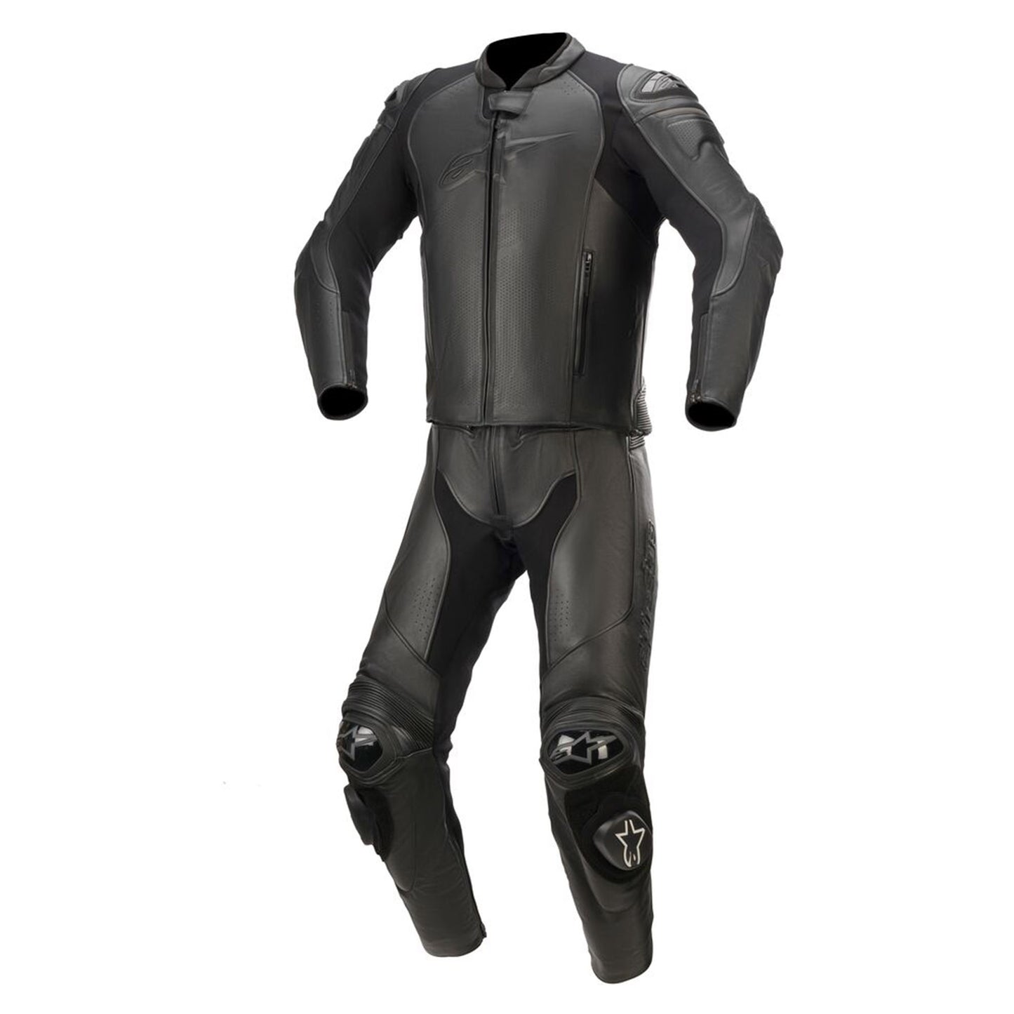 Alpinestars Alpinestars GP Plus V3 Graphite 2 Piece Suit - Black - Front View