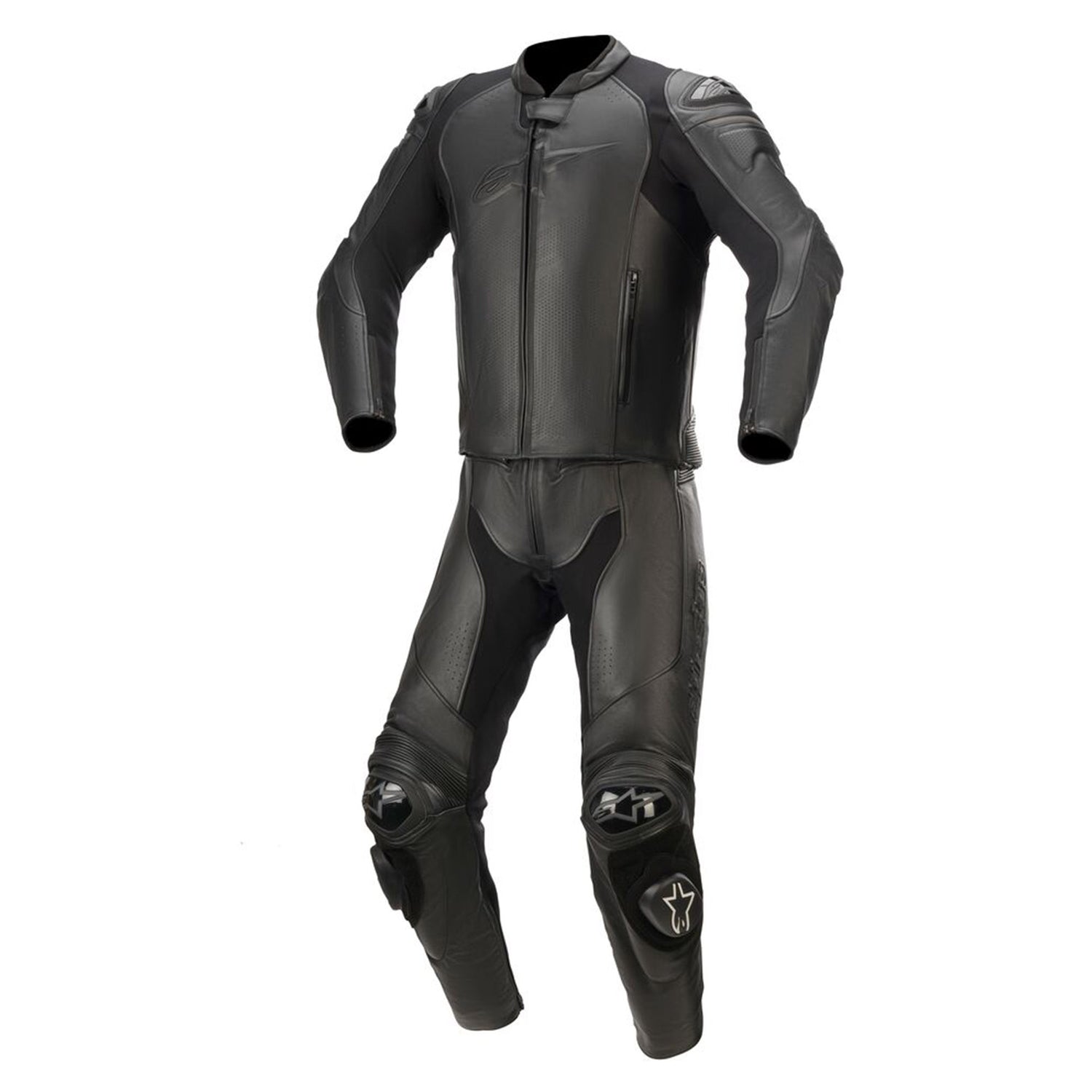 Alpinestars Alpinestars GP Plus V3 Graphite 2 Piece Suit - Black - Front View