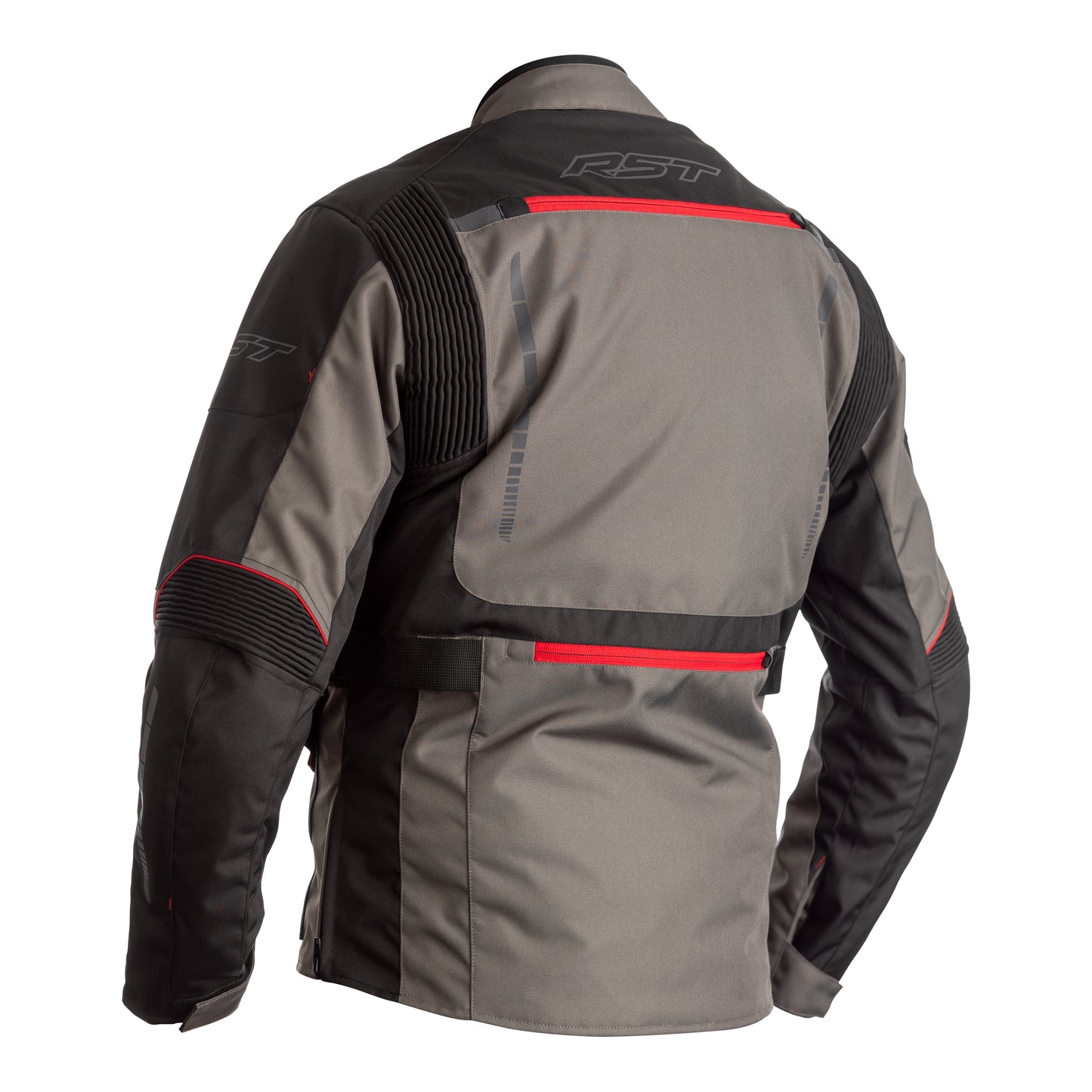 RST Atlas CE Men's Waterproof Textile Jacket - Grey / Black / Red (2366)