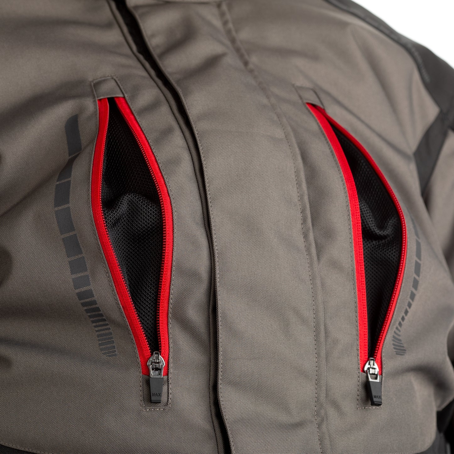 RST Atlas CE Men's Waterproof Textile Jacket - Grey / Black / Red (2366)