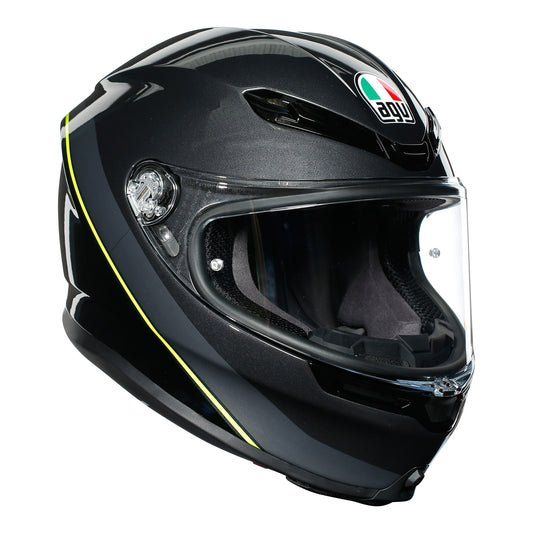 AGV K6 - Minimal - Gunmetal/Black/Flo Yellow