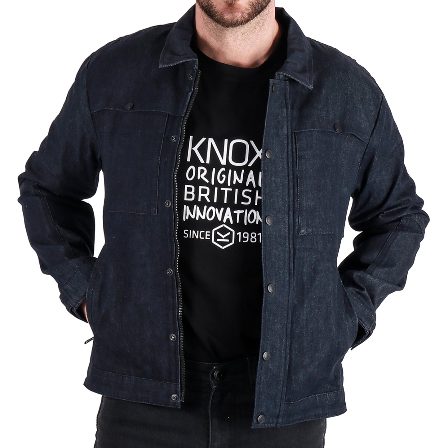 Knox Haydon Denim Jacket Made With DuPont Kevlar - Blue