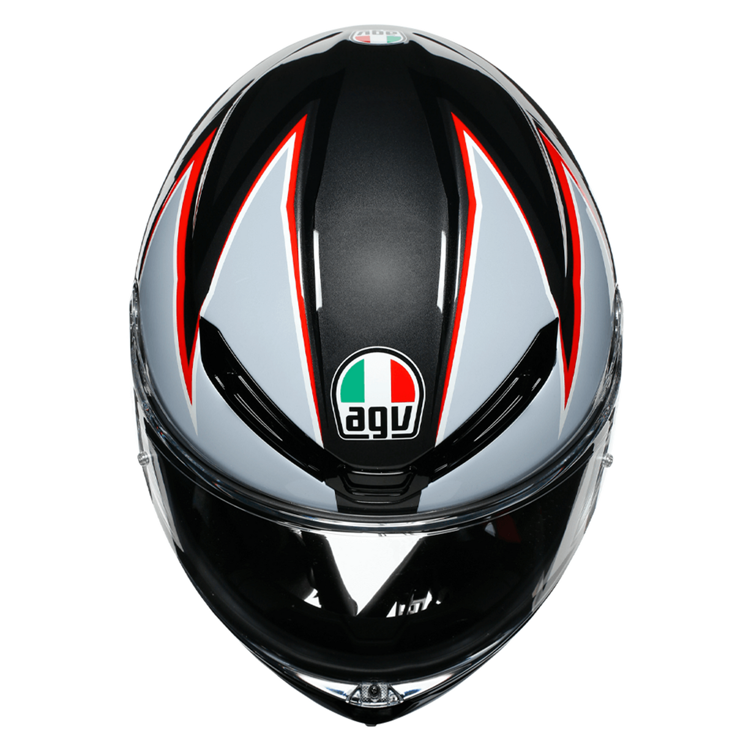 agv k6 red AGV K6 Flash Matt Black/Grey/Red Full Face Motorcycle Motorbike Helmet – Gear Change Online