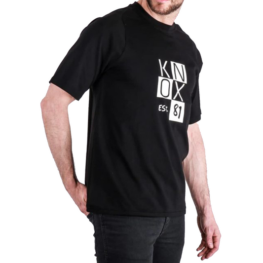Knox Chequered T-Shirt - Black