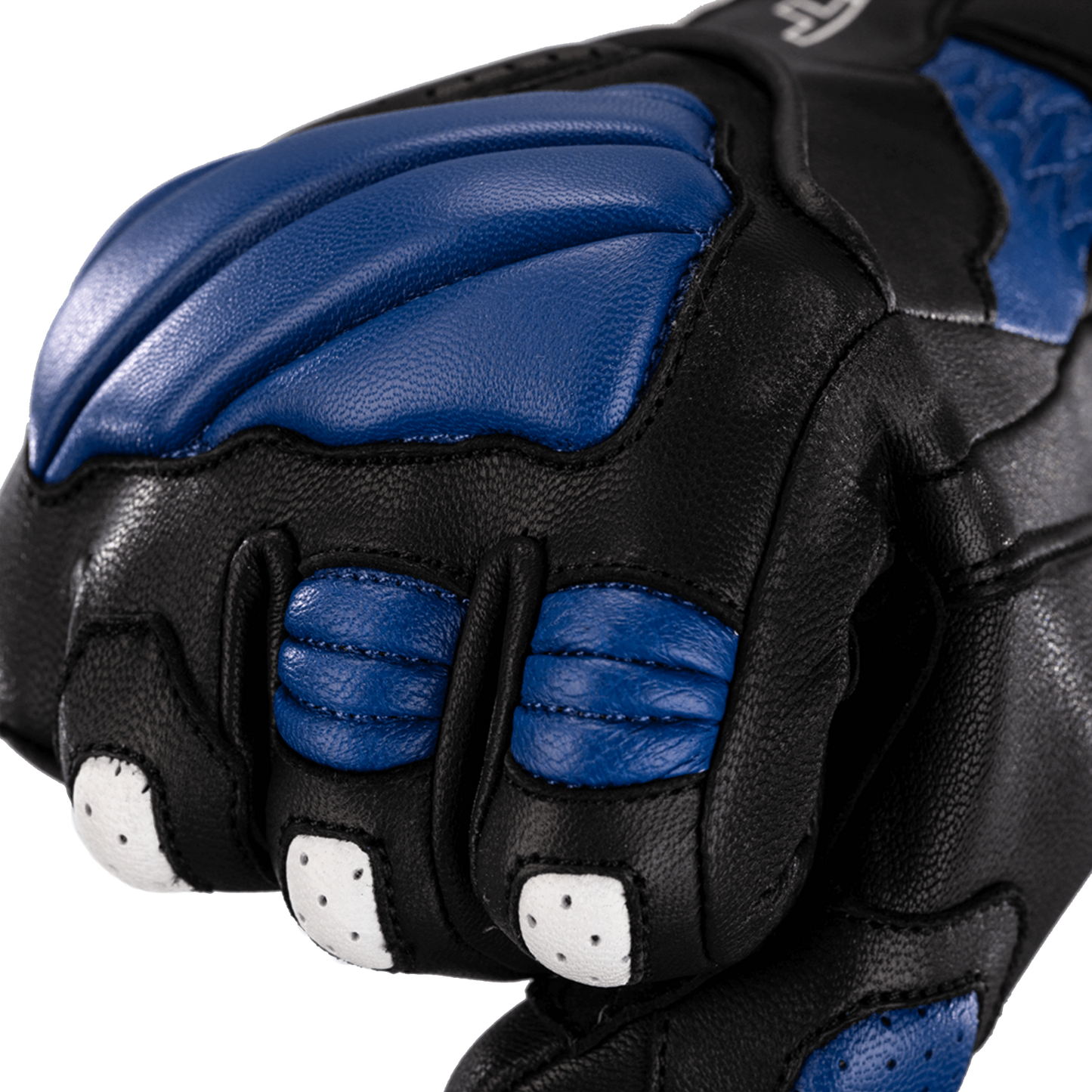 RST Turbine Leather Riding Gloves - CE APPROVED - Blue