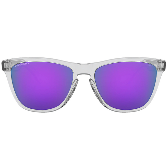 Oakley Frogskins Sunglasses (Polished Clear) Prizm Violet Lens