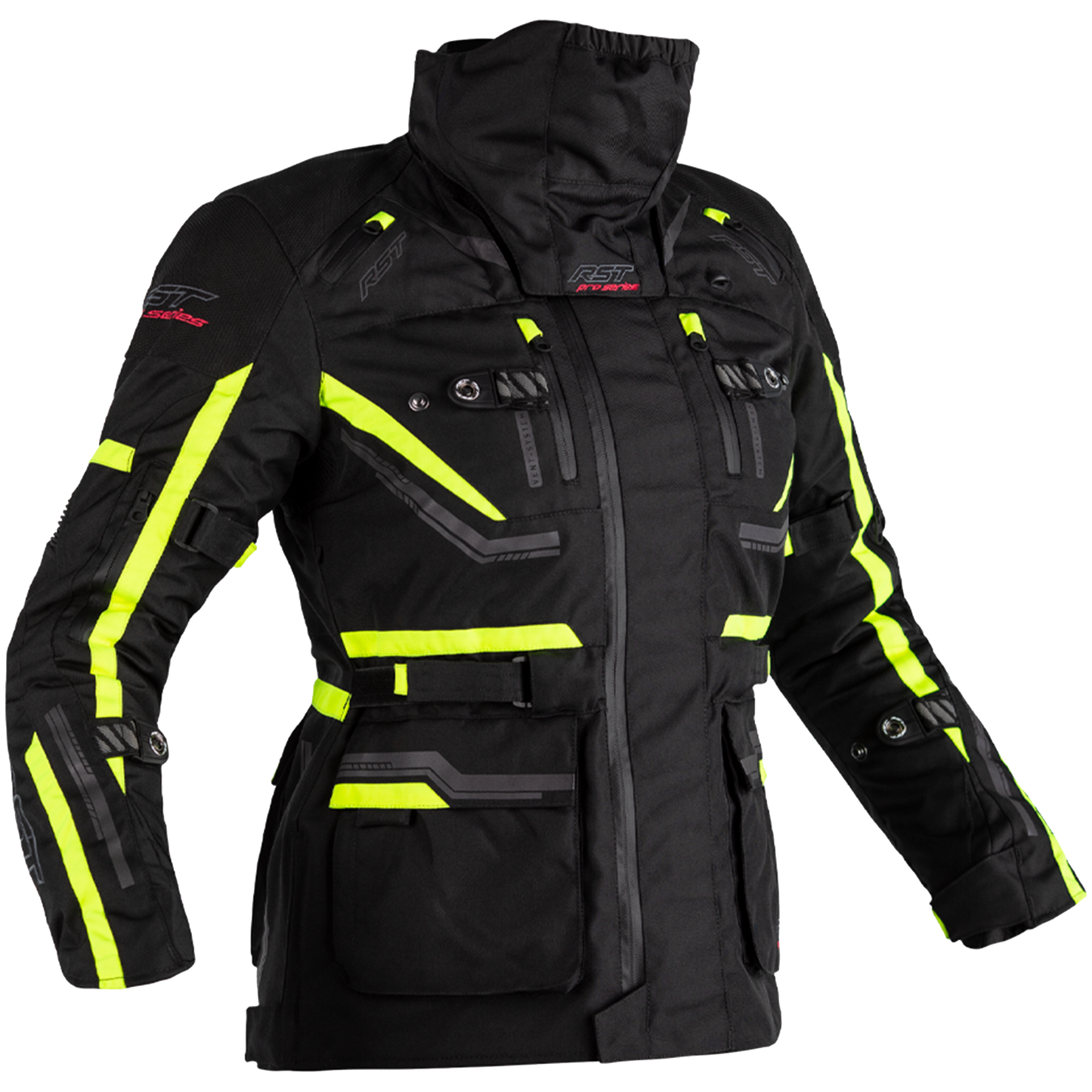 RST Pro Series Paragon 6 Textile Ladies Jacket - Black/Flo Yellow