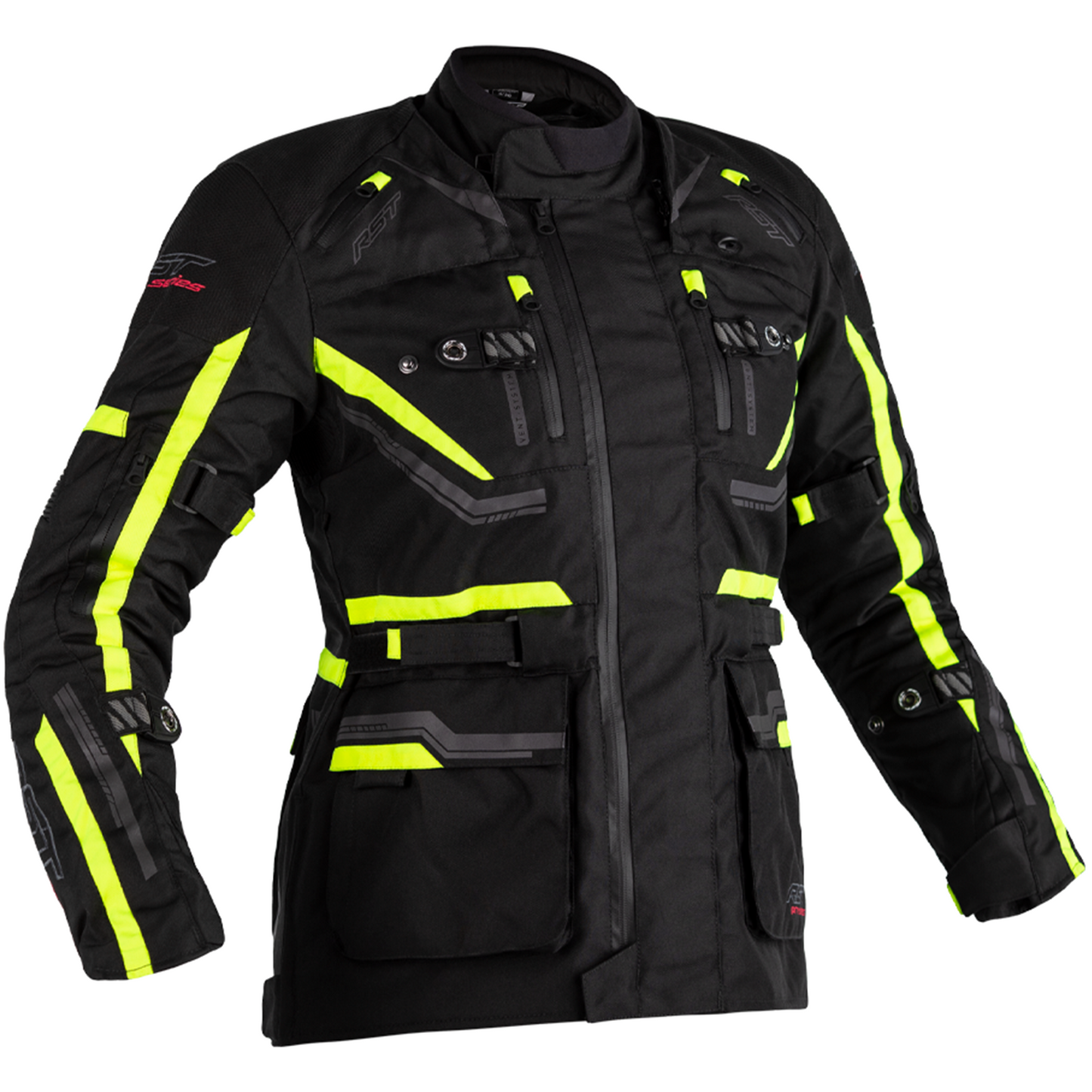 RST Pro Series Paragon 6 Textile Ladies Jacket - Black/Flo Yellow