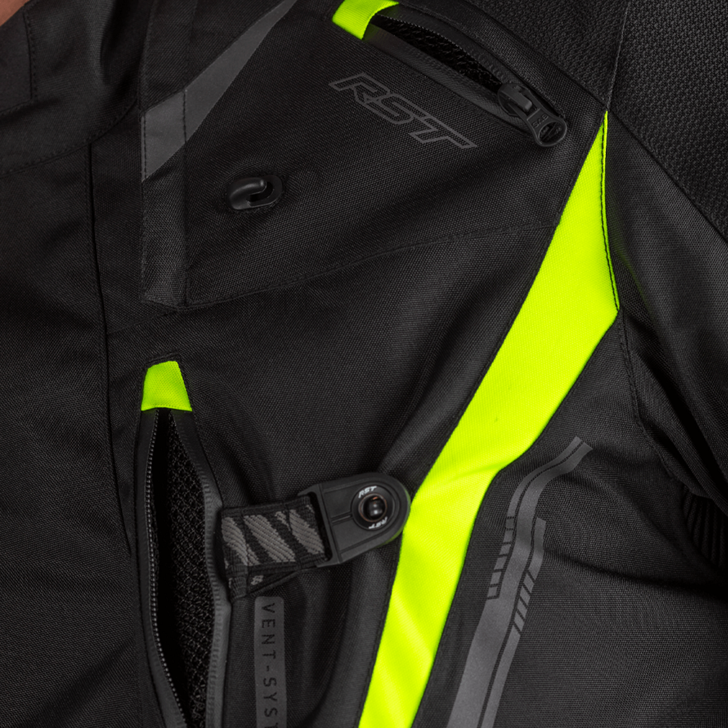 RST Pro Series Paragon 6 Textile Jacket - Black/Flo Yellow