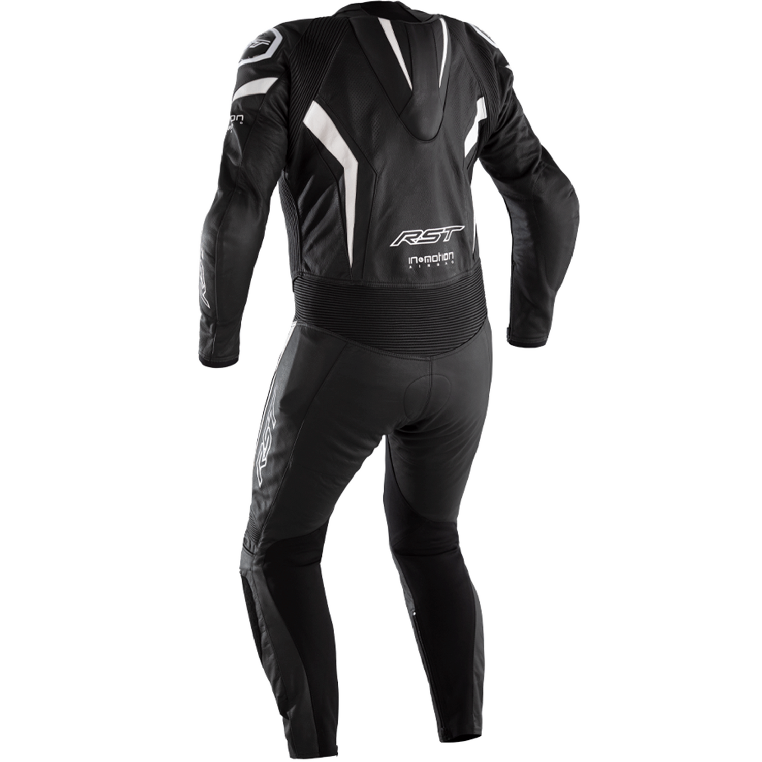 RST RST Podium Airbag (CE) One Piece Leather Suit - White (2522) - Side View