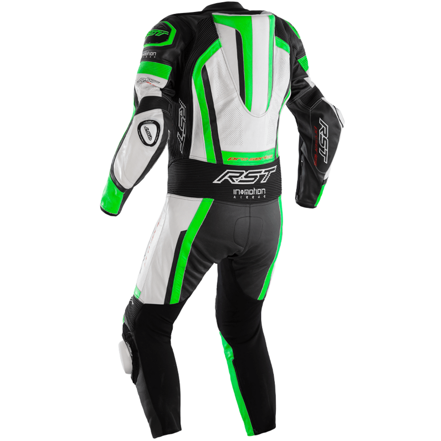 RST Pro Series Airbag (CE) One Piece Leather Suit - Neon Green (2520)
