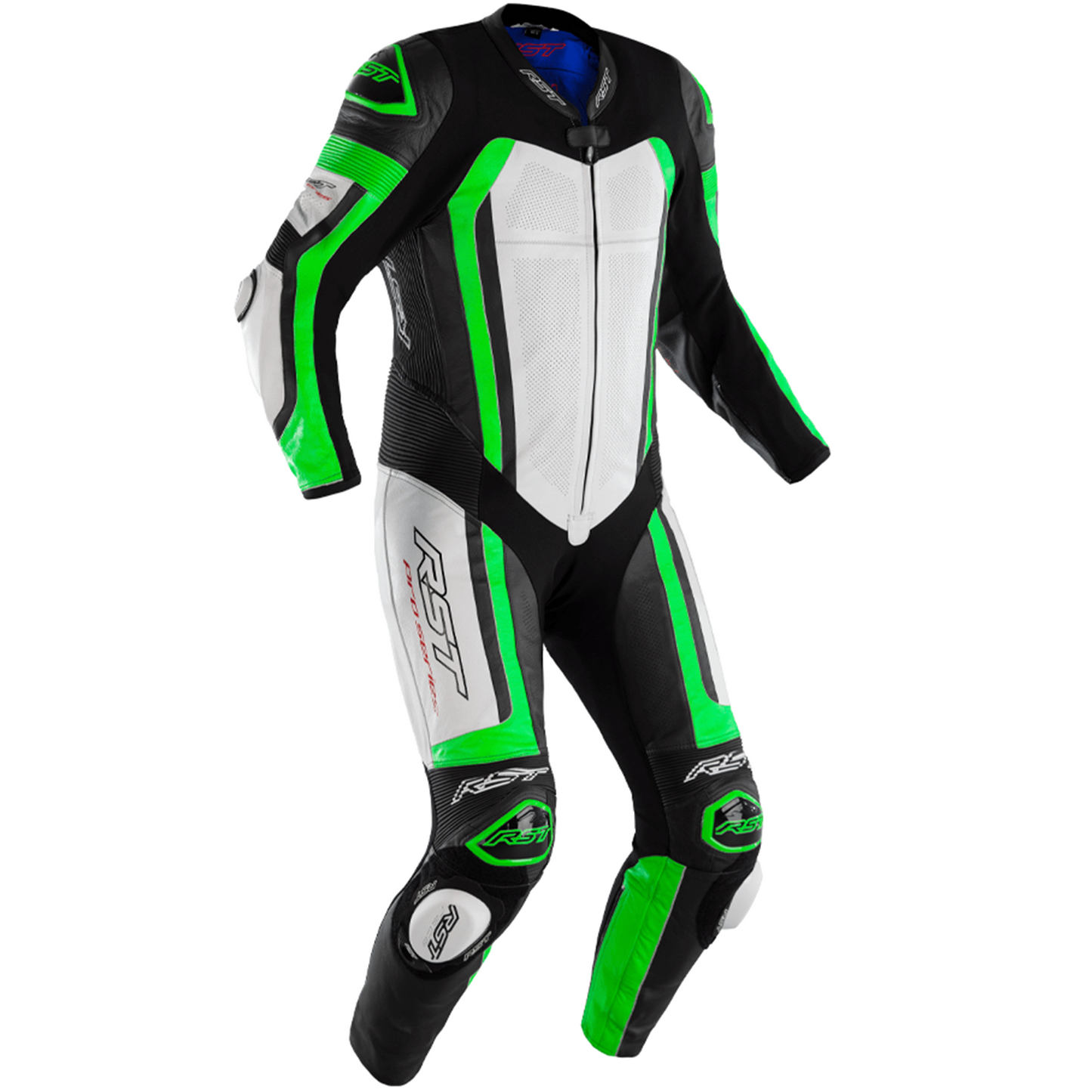 RST Pro Series Airbag (CE) One Piece Leather Suit - Neon Green (2520)