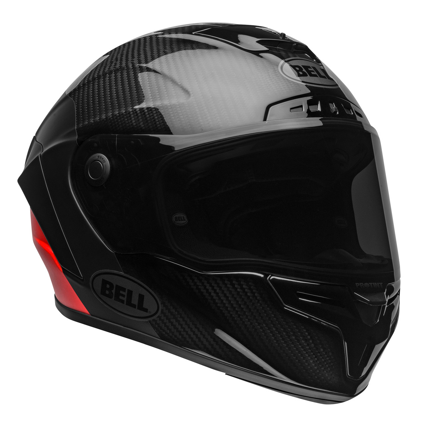 Bell Race Star Flex DLX - Lux Matt/Gloss Black/Red - Includes Protint Visor
