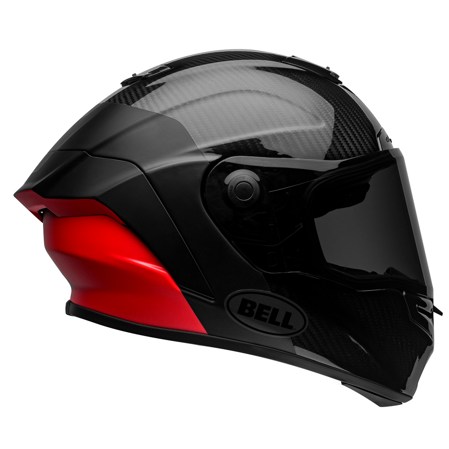 Bell Race Star Flex DLX - Lux Matt/Gloss Black/Red - Includes Protint Visor