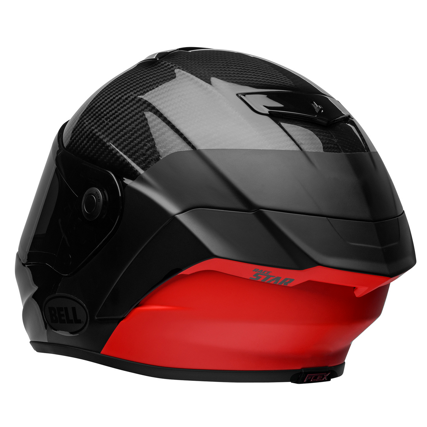 Bell Race Star Flex DLX - Lux Matt/Gloss Black/Red - Includes Protint Visor