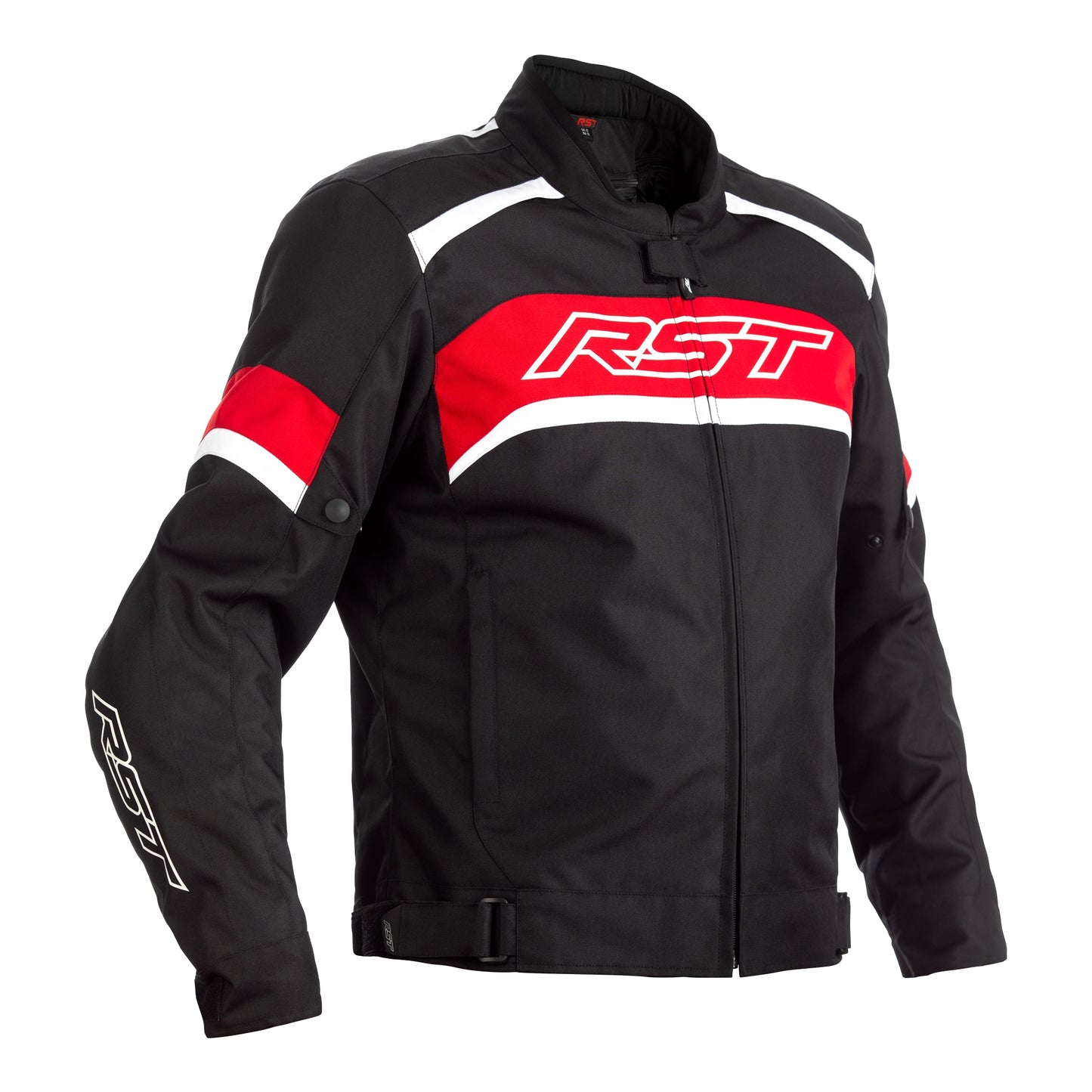 RST Pilot CE Men's Waterproof Textile Jacket - Black / Red / White (2368)