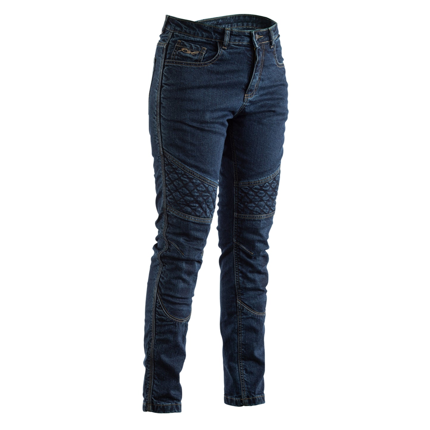 RST Reinforced Straight Leg (CE) Ladies Jeans - Includes Knee Armour - Short Length - Blue