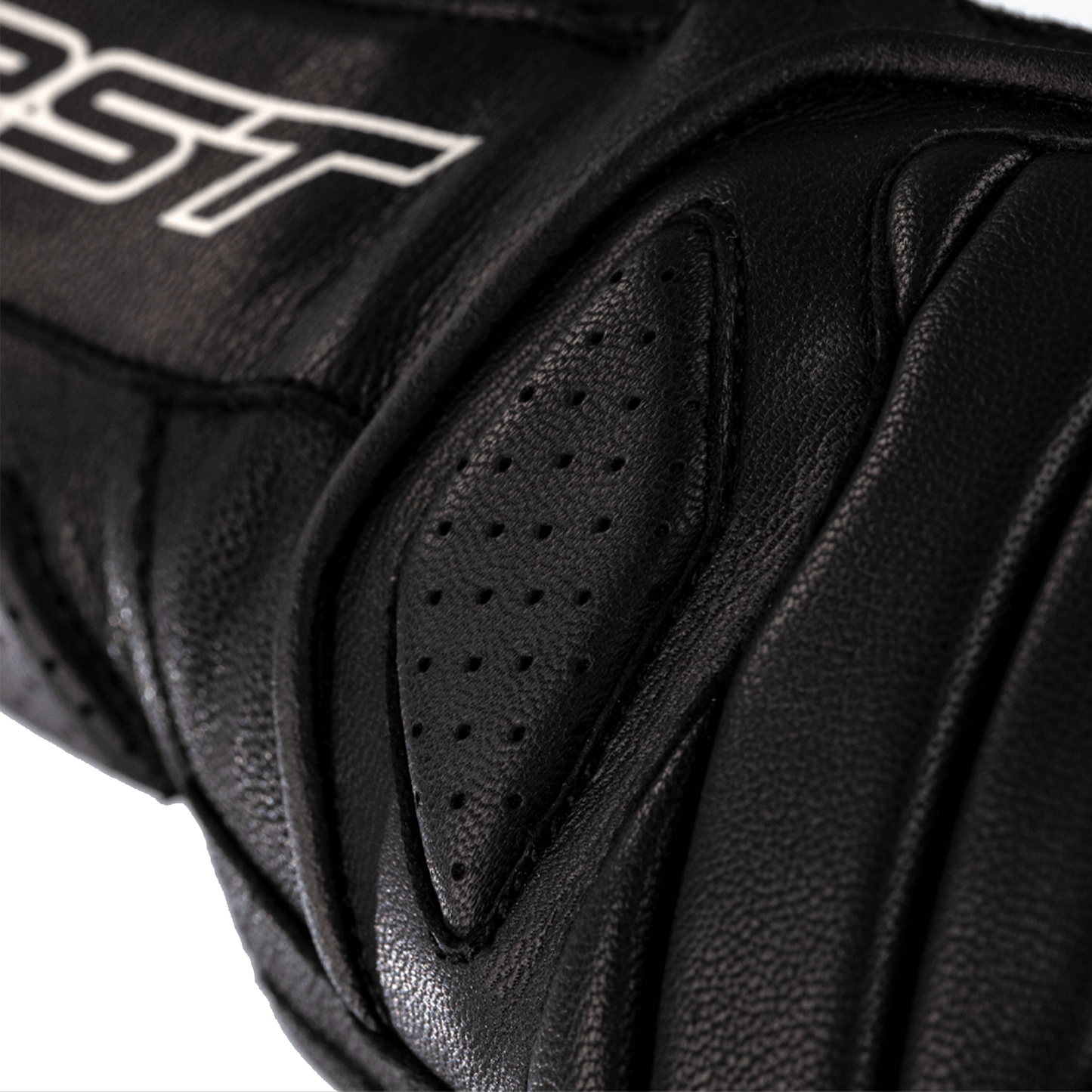 RST Turbine Leather Riding Gloves - CE APPROVED - Black