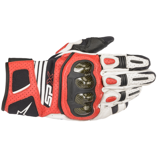 Alpinestars SP-X Air Carbon V2 Gloves - White/Black/Bright Red - (2030)