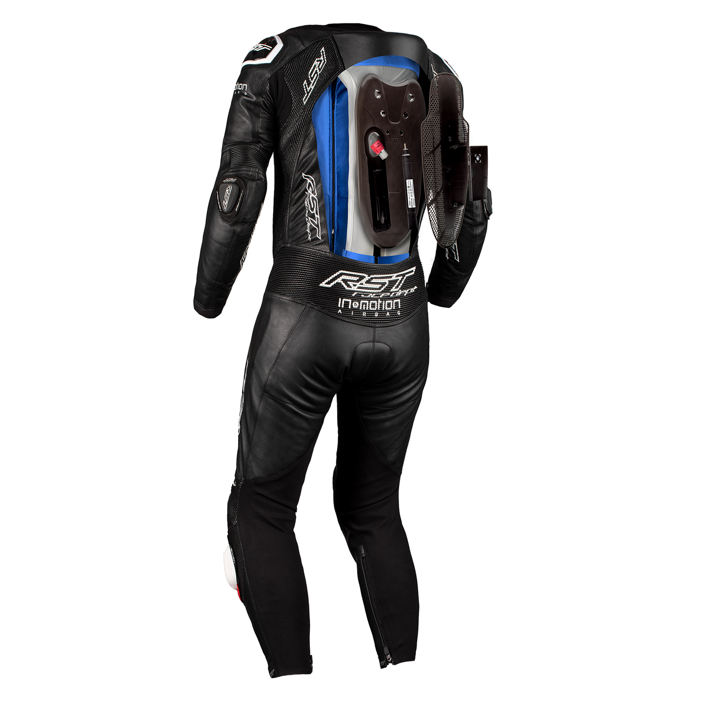 RST  V4.1 Kangaroo Airbag Black (CE) One Piece Leather Suit
